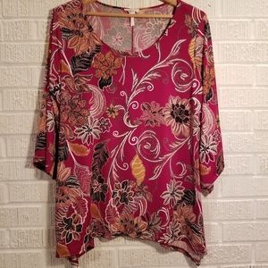 3 for 20 Brittany Black floral blouse 1X